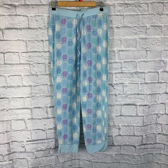 Crane pajama separates long sleeve top & fleece owl print pants - Picture 6 of 9